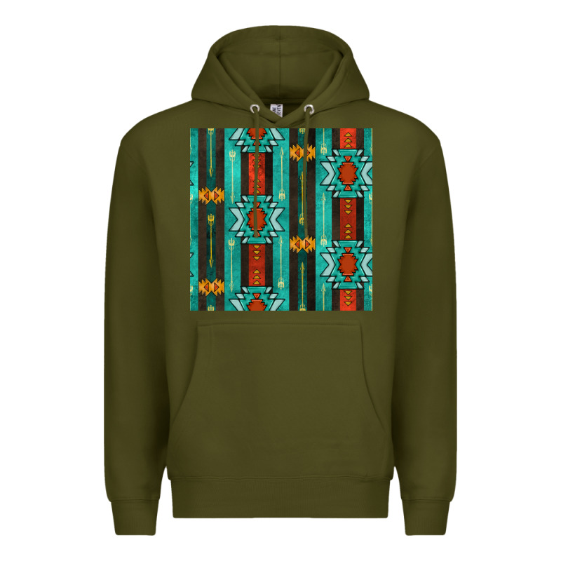 Native American Aztec Seamless Pattern 5 Premium Hoodie by BundleAndBundleShop | Teevron