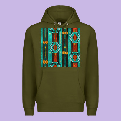 Native American Aztec Seamless Pattern 5 Premium Hoodie Designed By Bundleandbundleshop