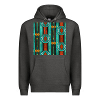 Charcoal Heather native american aztec seamless pattern 5 Premium Hoodie - BundleAndBundleShop