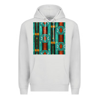 Dove Grey native american aztec seamless pattern 5 Premium Hoodie - BundleAndBundleShop