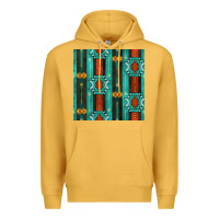 Mustard native american aztec seamless pattern 5 Premium Hoodie - BundleAndBundleShop