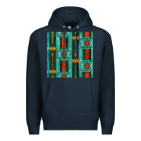 Navy native american aztec seamless pattern 5 Premium Hoodie - BundleAndBundleShop