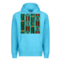 Ocean Blue native american aztec seamless pattern 5 Premium Hoodie - BundleAndBundleShop
