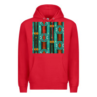 Red native american aztec seamless pattern 5 Premium Hoodie - BundleAndBundleShop