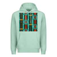 Seafoam native american aztec seamless pattern 5 Premium Hoodie - BundleAndBundleShop