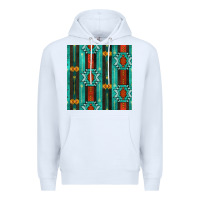 White native american aztec seamless pattern 5 Premium Hoodie - BundleAndBundleShop