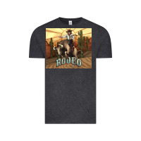 Vintage Black Rodeo Cowboy bullfighter western 20oz skinny Vintage Tee - HowdyJamesFarm