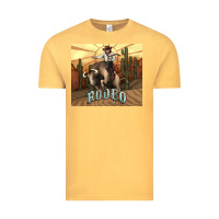 Vintage Mustard Rodeo Cowboy bullfighter western 20oz skinny Vintage Tee - HowdyJamesFarm