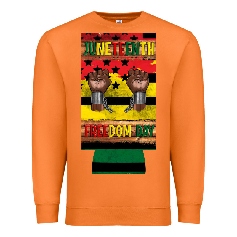 Juneteenth Freedom Day 12 Oz Can Cooler (slim) 2 Premium Sweatshirt by Artiststas | Teevron