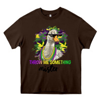 Chocolate Brown throw me something mister Heavy Core Tee - LillyAllenDesigns