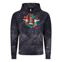 Cloud Black Football ball leopard glitter Vintage Hoodie - HowdyJamesFarm