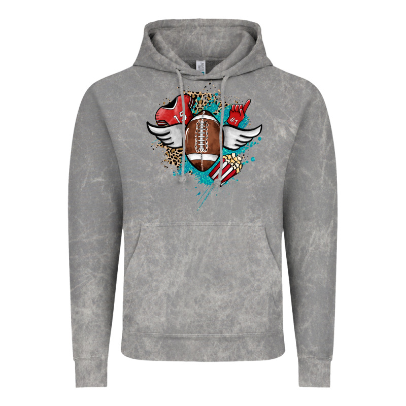 Football Ball Leopard Glitter Vintage Hoodie by HowdyJamesFarm | Teevron
