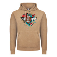 Vintage Coffee Football ball leopard glitter Vintage Hoodie - HowdyJamesFarm