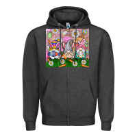 Charcoal Heather easter gnome Zipper Hoodie - CowhideDigitalArt