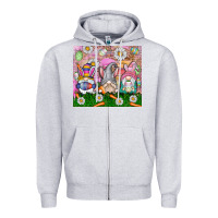 Heather Grey easter gnome Zipper Hoodie - CowhideDigitalArt