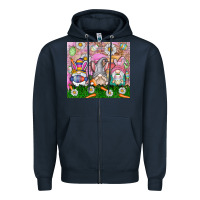 Navy easter gnome Zipper Hoodie - CowhideDigitalArt