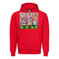 Red easter gnome Zipper Hoodie - CowhideDigitalArt