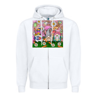 White easter gnome Zipper Hoodie - CowhideDigitalArt