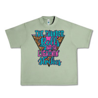 Oil Green THE THUNDER ROLLS AND THE LIGHTNIN’ STRİKES Urban Heavy Tee - JahusDesignShop