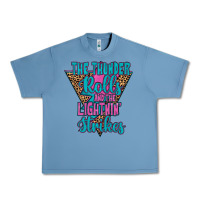 Pebble Blue THE THUNDER ROLLS AND THE LIGHTNIN’ STRİKES Urban Heavy Tee - JahusDesignShop