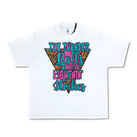 White THE THUNDER ROLLS AND THE LIGHTNIN’ STRİKES Urban Heavy Tee - JahusDesignShop