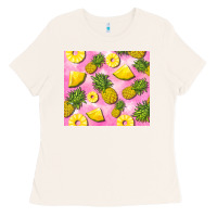 Bone pink pineapple Ladies Tee - BarkalooDesign