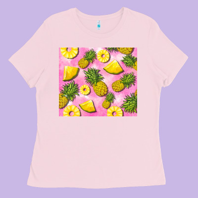 Pink Pineapple Ladies Tee Designed By Barkaloodesign