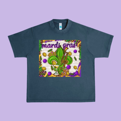 Mardi Gras Fleur De Lis Tumbler Urban Heavy Tee Designed By Howdyjamesfarm