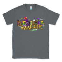 Charcoal Heather MA Medical Assistant Mardi Gras Classic Tee - NancyCooperArtShop