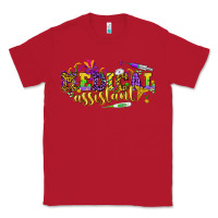 Red MA Medical Assistant Mardi Gras Classic Tee - NancyCooperArtShop