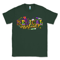 Sports Green MA Medical Assistant Mardi Gras Classic Tee - NancyCooperArtShop