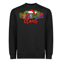Black Christmas Grandpa Claus Heavyweight Sweatshirt - FaDigitalArtStudio