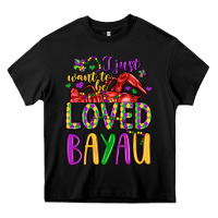 Black i just want to be loved bayau Heavy Core Tee - LillyAllenDesigns