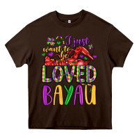 Chocolate Brown i just want to be loved bayau Heavy Core Tee - LillyAllenDesigns