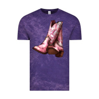 Cloud Purple Cowgirl boots Vintage Tee - HowdyJamesFarm