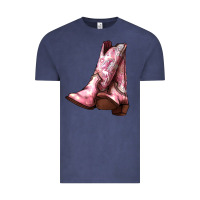 Vintage Denim Cowgirl boots Vintage Tee - HowdyJamesFarm