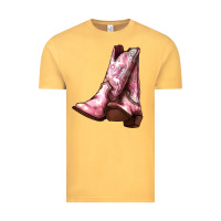 Vintage Mustard Cowgirl boots Vintage Tee - HowdyJamesFarm