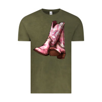 Vintage Olive Cowgirl boots Vintage Tee - HowdyJamesFarm
