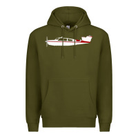 Army Green Beechcraft Bonanza  Perfect Gift Premium Hoodie - minhPixels