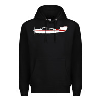 Black Beechcraft Bonanza  Perfect Gift Premium Hoodie - minhPixels