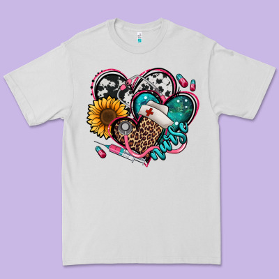 Nurse Hearts Premium Tee Designed By Jasminsmagicworld
