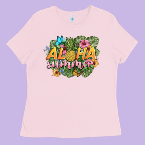Aloha Summer Ladies Tee Designed By Barkaloodesign