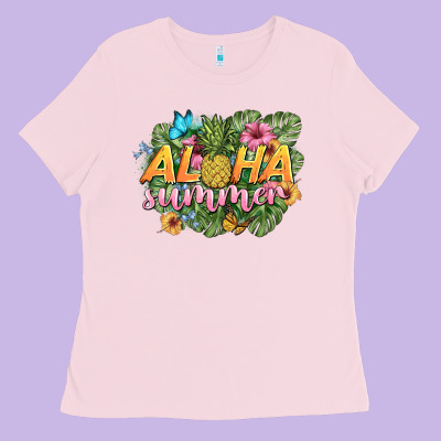 Aloha Summer Ladies Tee Designed By Barkaloodesign
