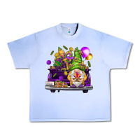 Grape Ice Mardi Gras gnome on the truck Urban Heavy Tee - HowdyJamesFarm