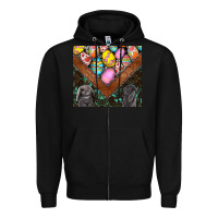 Black easter Zipper Hoodie - CowhideDigitalArt