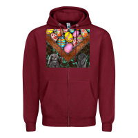Burgundy easter Zipper Hoodie - CowhideDigitalArt