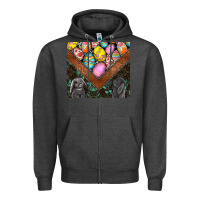 Charcoal Heather easter Zipper Hoodie - CowhideDigitalArt