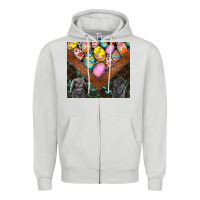 Dove Grey easter Zipper Hoodie - CowhideDigitalArt