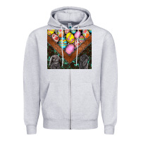Heather Grey easter Zipper Hoodie - CowhideDigitalArt