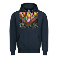 Navy easter Zipper Hoodie - CowhideDigitalArt